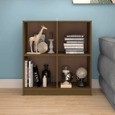 vidaXL Μπουφές Καφέ Μελί 70x33x76cm από Μασίφ Ξύλο Πεύκου 1 τεμ.