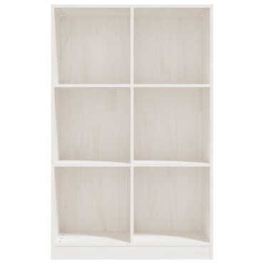 vidaXL Βιβλιοθήκη Λευκή 70x33x110cm από Μασίφ Ξύλο Πεύκου 1 τεμ.