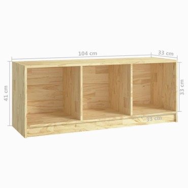 vidaXL Έπιπλο Τηλεόρασης 104x33x41cm από Μασίφ Ξύλο Πεύκου