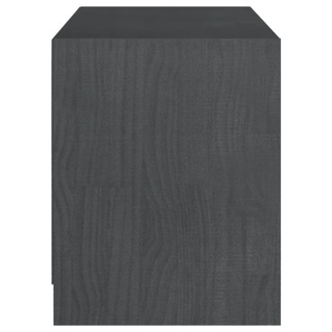 vidaXL Έπιπλο Τηλεόρασης Γκρι 104x33x41cm από Μασίφ Ξύλο Πεύκου