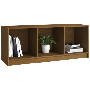 vidaXL Έπιπλο Τηλεόρασης Καφέ Μελί 104x33x41cm από Μασίφ Ξύλο Πεύκου