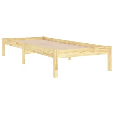vidaXL Πλαίσιο Κρεβατιού 90x190cm από Μασίφ Ξύλο Single 1 τεμ. - Μονό