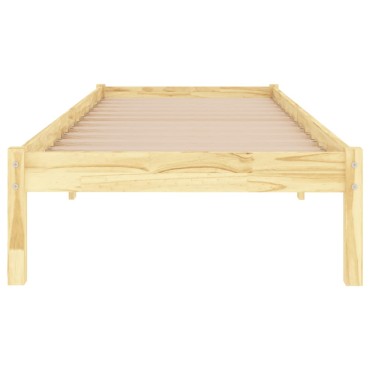 vidaXL Πλαίσιο Κρεβατιού 90x190cm από Μασίφ Ξύλο Single 1 τεμ. - Μονό