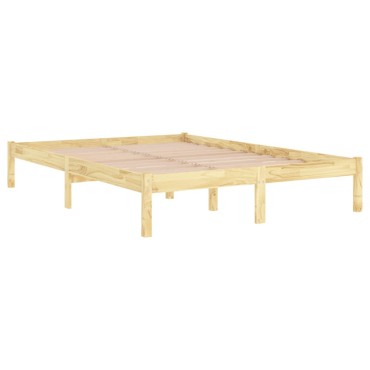 vidaXL Πλαίσιο Κρεβατιού 120x190cm από Μασίφ Ξύλο Small Double 1 τεμ. - Μονό
