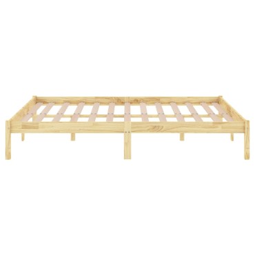 vidaXL Πλαίσιο Κρεβατιού 120x190cm από Μασίφ Ξύλο Small Double 1 τεμ. - Μονό