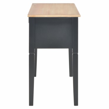 280071 vidaXL Writing Desk Black 109,5x45x77,5cm Wood 1 τεμ.