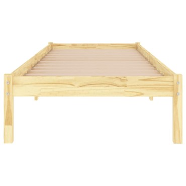 vidaXL Πλαίσιο Κρεβατιού 90x200cm από Μασίφ Ξύλο Πεύκου 1 τεμ. - Μονό