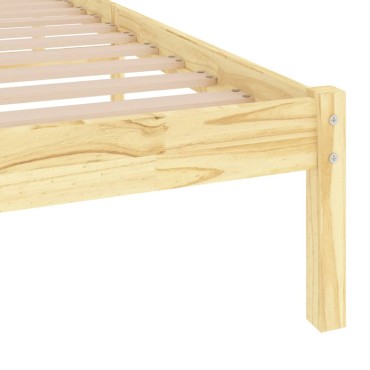 vidaXL Πλαίσιο Κρεβατιού 90x200cm από Μασίφ Ξύλο Πεύκου 1 τεμ. - Μονό