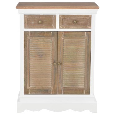 vidaXL Μπουφές Ψηλός Λευκός 60x30x80cm από Μασίφ Ξύλο 1 τεμ.