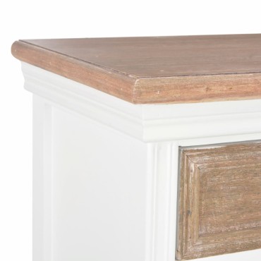 vidaXL Μπουφές Ψηλός Λευκός 60x30x80cm από Μασίφ Ξύλο 1 τεμ.
