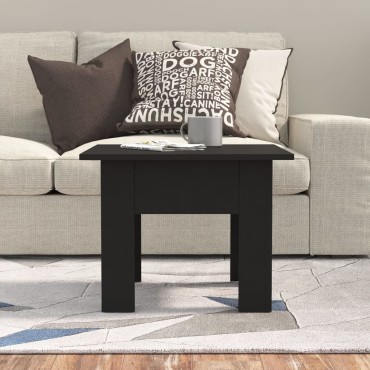vidaXL Τραπεζάκι Σαλονιού Μαύρο 55x55x42cm Επεξεργασμένο Ξύλο 1 τεμ.