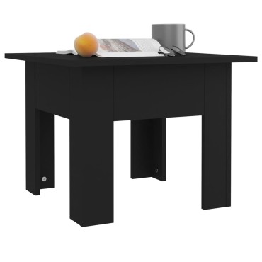 vidaXL Τραπεζάκι Σαλονιού Μαύρο 55x55x42cm Επεξεργασμένο Ξύλο 1 τεμ.
