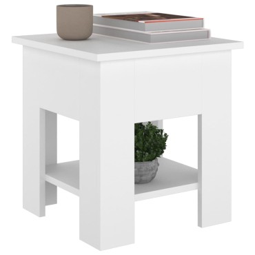 vidaXL Τραπεζάκι Σαλονιού Λευκό 40x40x42cm από Συνθετικό Ξύλο 1 τεμ.
