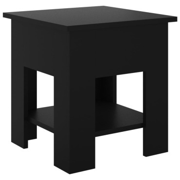 vidaXL Τραπεζάκι Σαλονιού Μαύρο 40x40x42cm από Επεξ. Ξύλο 1 τεμ.