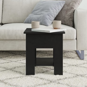 vidaXL Τραπεζάκι Σαλονιού Μαύρο 40x40x42cm από Επεξ. Ξύλο 1 τεμ.