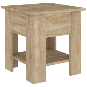 vidaXL Τραπεζάκι Σαλονιού Sonoma Δρυς 40x40x42cm από Συνθ. Ξύλο 1 τεμ.