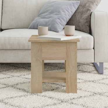 vidaXL Τραπεζάκι Σαλονιού Sonoma Δρυς 40x40x42cm από Συνθ. Ξύλο 1 τεμ.