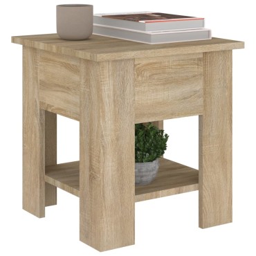 vidaXL Τραπεζάκι Σαλονιού Sonoma Δρυς 40x40x42cm από Συνθ. Ξύλο 1 τεμ.