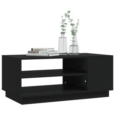 vidaXL Τραπεζάκι Σαλονιού Μαύρο 102x55x43cm από Μοριοσανίδα 1 τεμ.