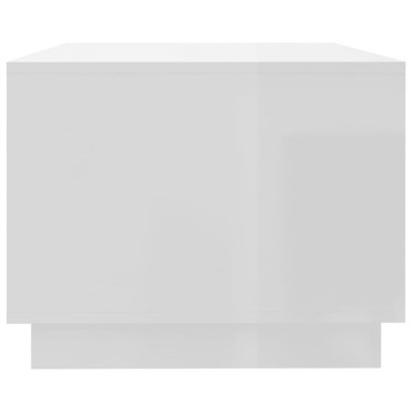 vidaXL Τραπεζάκι Σαλονιού Γυαλιστερό Λευκό 102x55x43cm Μοριοσανίδα 1 τεμ.