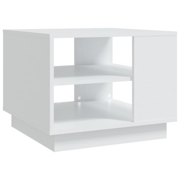 vidaXL Τραπεζάκι Σαλονιού Λευκό 55x55x43cm από Επεξεργ. Ξύλο 1 τεμ.