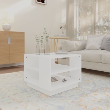 vidaXL Τραπεζάκι Σαλονιού Λευκό 55x55x43cm από Επεξεργ. Ξύλο 1 τεμ.