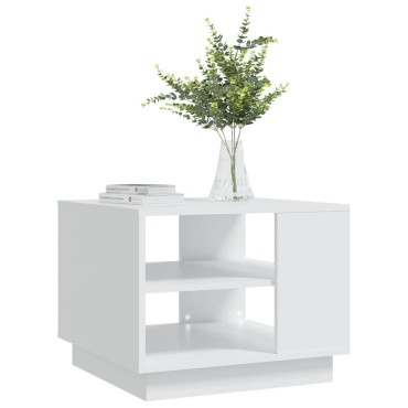 vidaXL Τραπεζάκι Σαλονιού Λευκό 55x55x43cm από Επεξεργ. Ξύλο 1 τεμ.