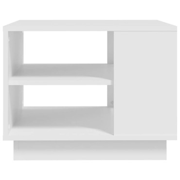 vidaXL Τραπεζάκι Σαλονιού Λευκό 55x55x43cm από Επεξεργ. Ξύλο 1 τεμ.