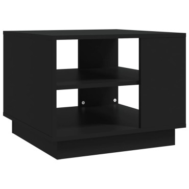 vidaXL Τραπεζάκι Σαλονιού Μαύρο 55x55x43cm από Μοριοσανίδα 1 τεμ.