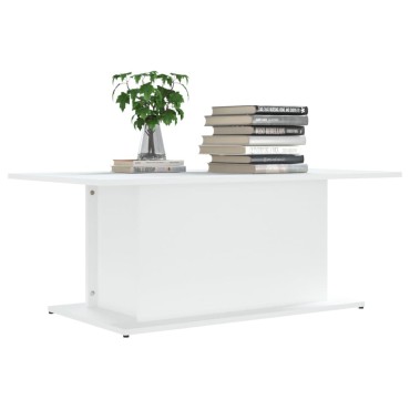 vidaXL Τραπεζάκι Σαλονιού Λευκό 102x55,5x40cm από Επεξεργασμένο Ξύλο 1 τεμ.