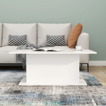 vidaXL Τραπεζάκι Σαλονιού Λευκό 102x55,5x40cm από Επεξεργασμένο Ξύλο 1 τεμ.