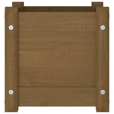 vidaXL Ζαρντινιέρα Μελί 31 x 31 x 31 εκ. από Μασίφ Ξύλο Πεύκου