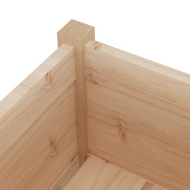 vidaXL Ζαρντινιέρα 70 x 70 x 70 εκ. από Μασίφ Ξύλο Πεύκου