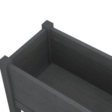 vidaXL Ζαρντινιέρα Γκρι 70 x 31 x 70 εκ. από Μασίφ Ξύλο Πεύκου