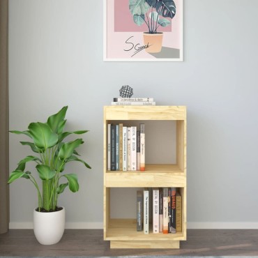vidaXL Βιβλιοθήκη 40x35x71cm από Μασίφ Ξύλο Πεύκου 1 τεμ.