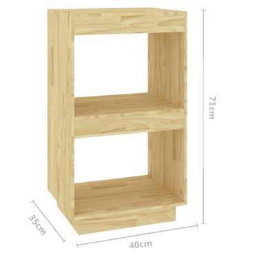 vidaXL Βιβλιοθήκη 40x35x71cm από Μασίφ Ξύλο Πεύκου 1 τεμ.