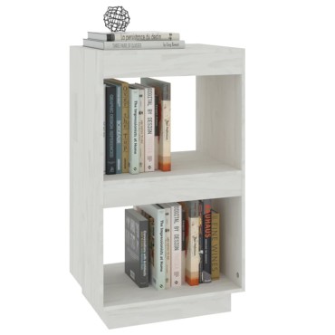 vidaXL Βιβλιοθήκη Λευκή 40x35x71cm από Μασίφ Ξύλο Πεύκου 1 τεμ.