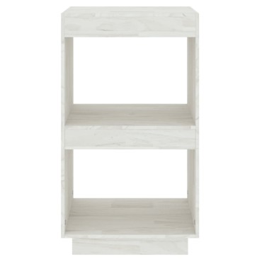 vidaXL Βιβλιοθήκη Λευκή 40x35x71cm από Μασίφ Ξύλο Πεύκου 1 τεμ.