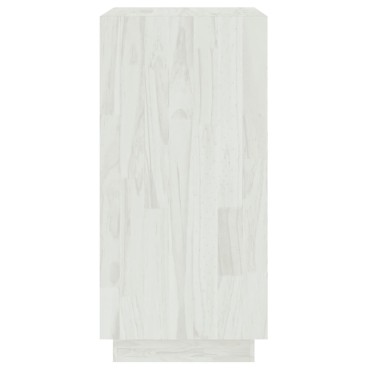 vidaXL Βιβλιοθήκη Λευκή 40x35x71cm από Μασίφ Ξύλο Πεύκου 1 τεμ.
