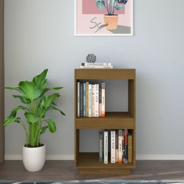 vidaXL Βιβλιοθήκη Μελί 40x35x71cm από Μασίφ Ξύλο Πεύκου 1 τεμ.