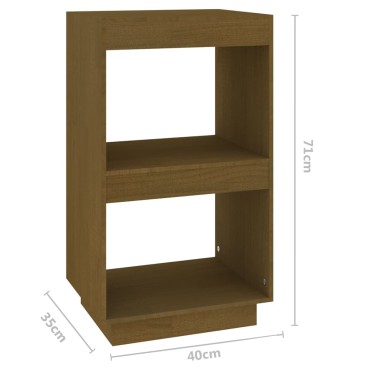 vidaXL Βιβλιοθήκη Μελί 40x35x71cm από Μασίφ Ξύλο Πεύκου 1 τεμ.
