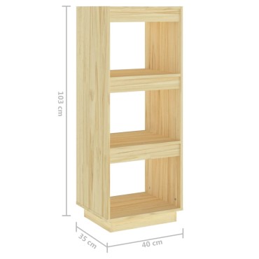 vidaXL Βιβλιοθήκη/Διαχωριστικό Χώρου 40x35x103cm Μασίφ Ξύλο Πεύκου 1 τεμ.