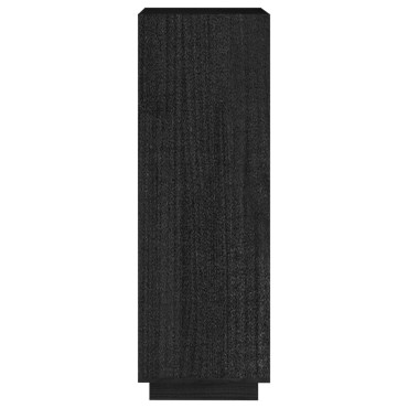 vidaXL Βιβλιοθήκη/Διαχωρ. Χώρου Μαύρο 40x35x103cm Μασίφ Ξύλο Πεύκου 1 τεμ.