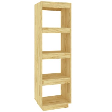 vidaXL Βιβλιοθήκη/Διαχωριστικό Χώρου Γκρι 40x35x135cm Μασίφ Πεύκο 1 τεμ.