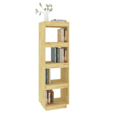 vidaXL Βιβλιοθήκη/Διαχωριστικό Χώρου Γκρι 40x35x135cm Μασίφ Πεύκο 1 τεμ.