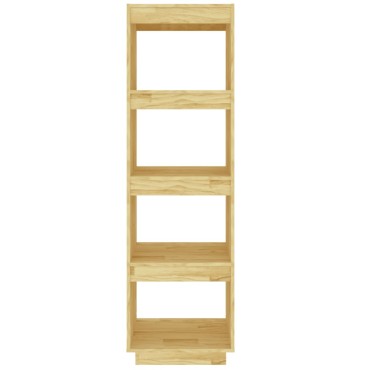 vidaXL Βιβλιοθήκη/Διαχωριστικό Χώρου Γκρι 40x35x135cm Μασίφ Πεύκο 1 τεμ.