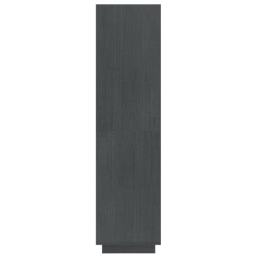 vidaXL Βιβλιοθήκη/Διαχωριστικό Χώρου Γκρι 40x35x135cm Μασίφ Πεύκο 1 τεμ.