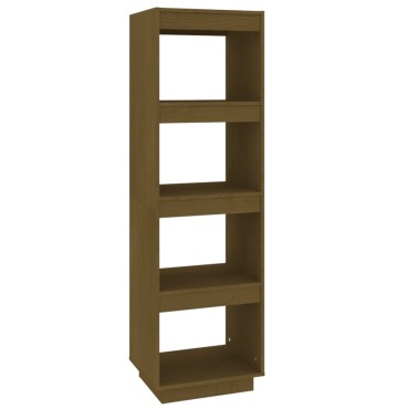 vidaXL Βιβλιοθήκη/Διαχωριστικό Χώρου Μελί 40x35x135cm Μασίφ Πεύκο 1 τεμ.