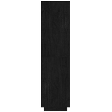 vidaXL Βιβλιοθήκη/Διαχωριστικό Χώρου Μαύρο 40x35x135cm Μασίφ Πεύκο 1 τεμ.