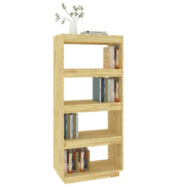 vidaXL Βιβλιοθήκη/Διαχωριστικό Χώρου 60x35x135cm Μασίφ Ξύλο Πεύκου 1 τεμ.